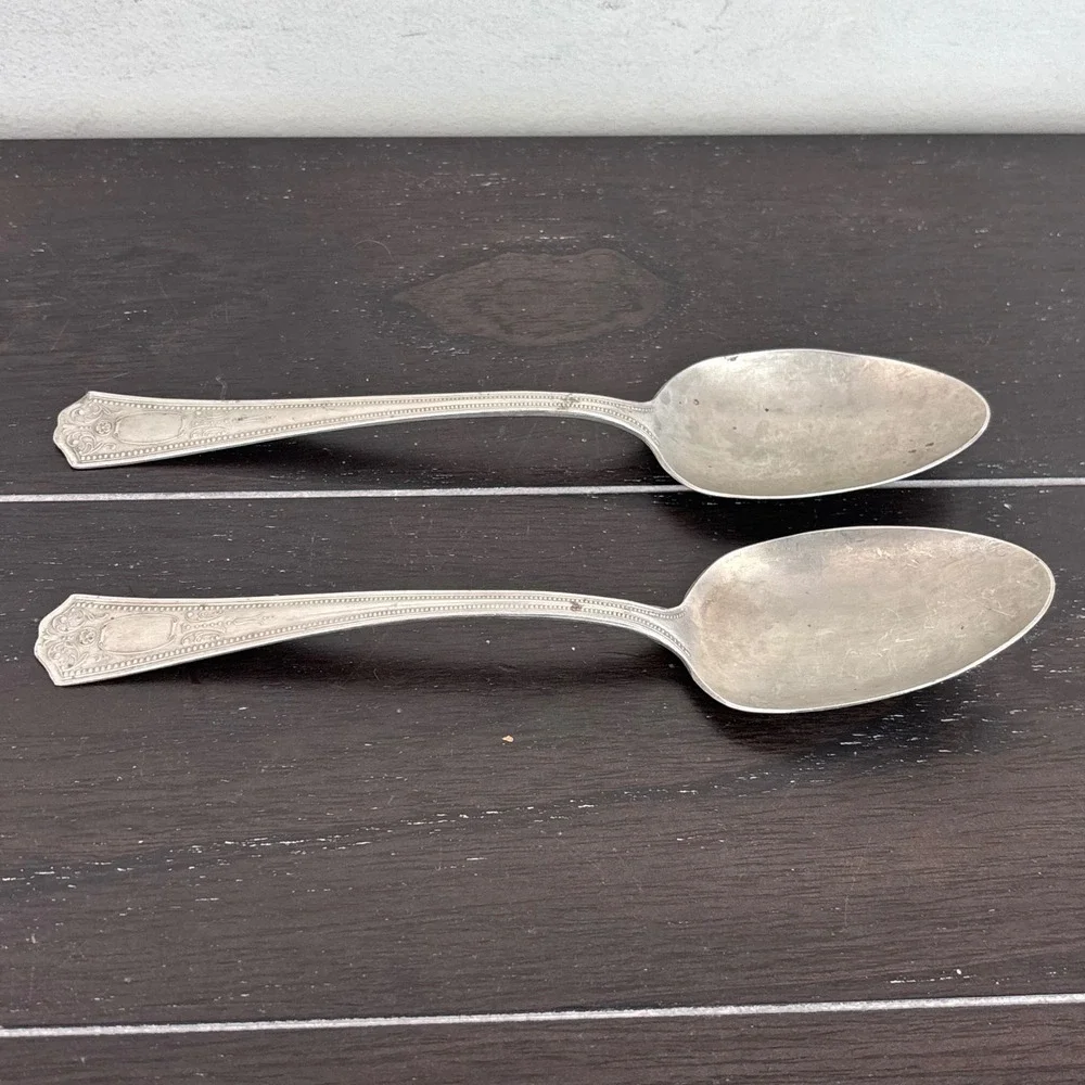 Rogers‎ Nickel Silver INS485 (Silverplate) International Silver 2 Serving Spoons